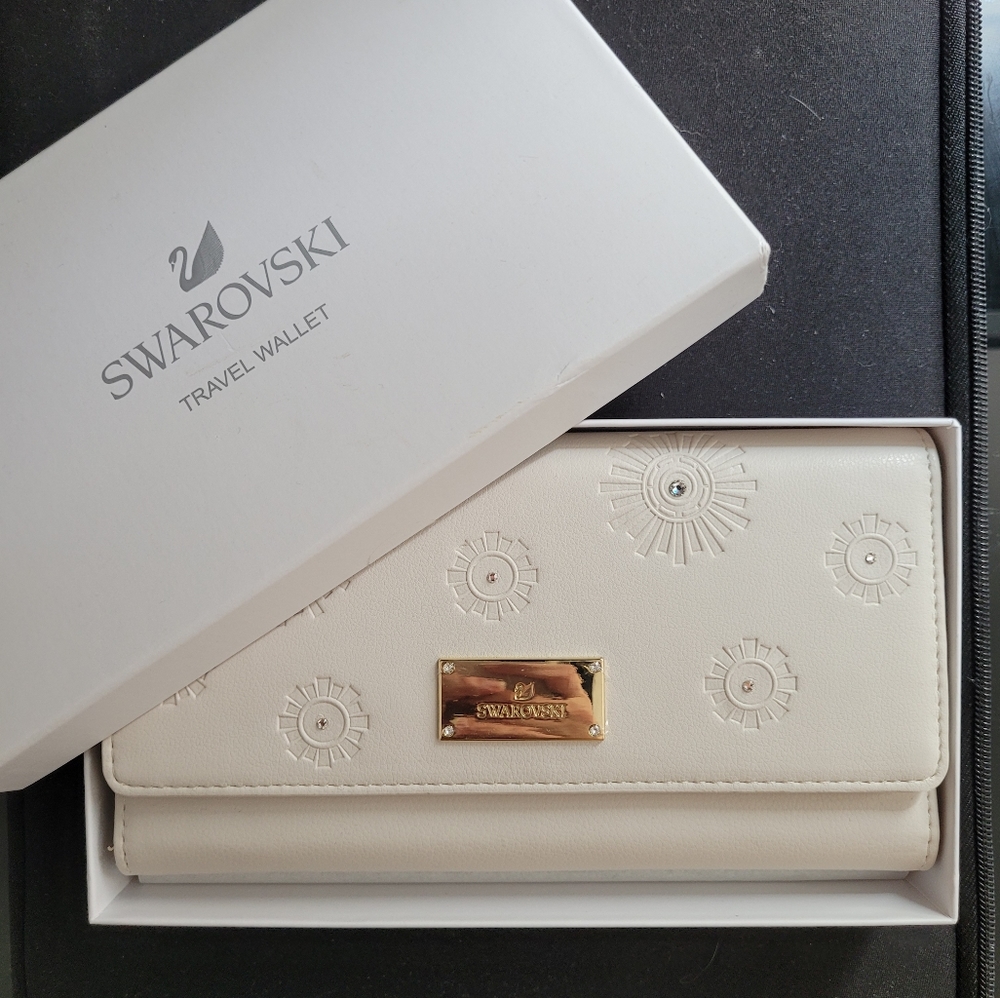 Swarovski White Travel Wallet